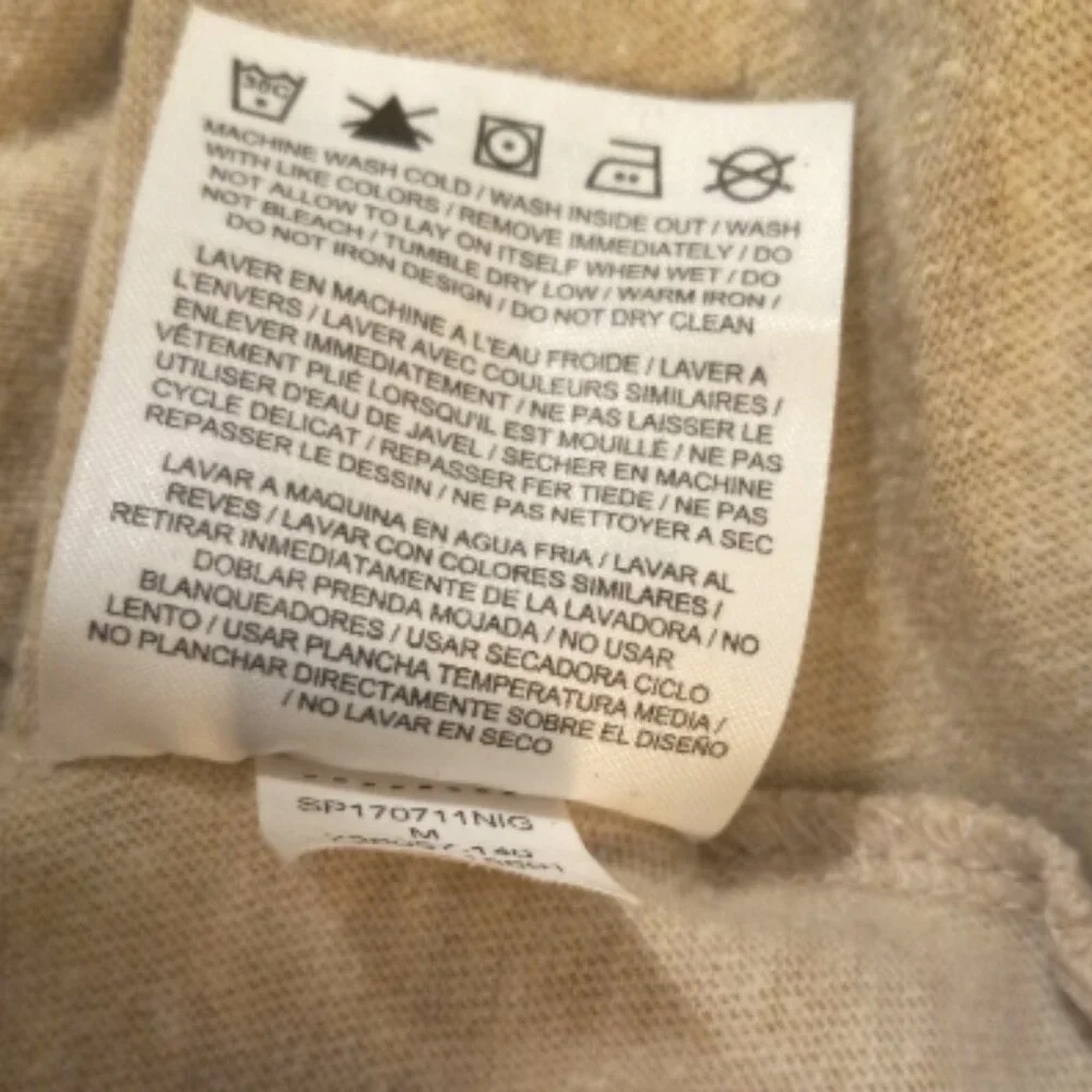 Nike Just Do It Hoodie Mens M Beige Full Zip Lightweight Sweatshirt 726057-140 - Picture 10 of 11